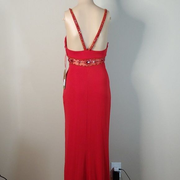 NWOT Sexy MacDugal Couture Embellished Long Gown - Picture 3 of 5